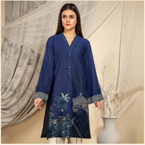 Embroidered lawn shirt perfect for casual wear!