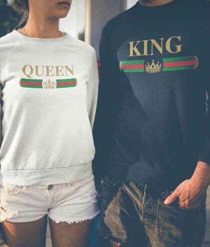 Pair of King Queen Sweatshirts