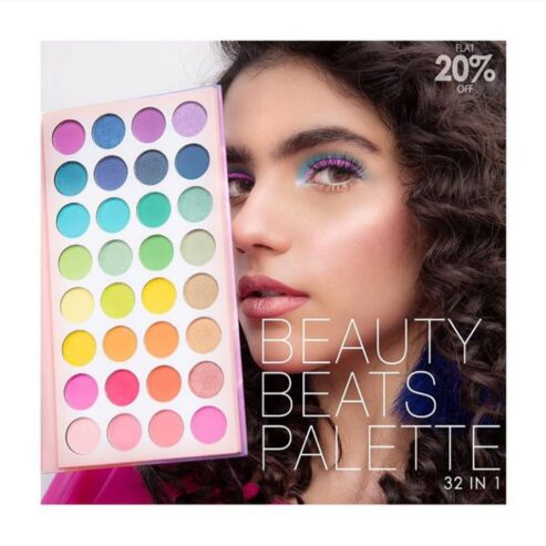 Beauty Beats Pallet, enrich with ultra-pigmented texture, and choice of 32 shades
