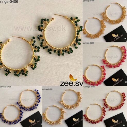 Stylish and Trendy Gold Plated Hoop Earrings