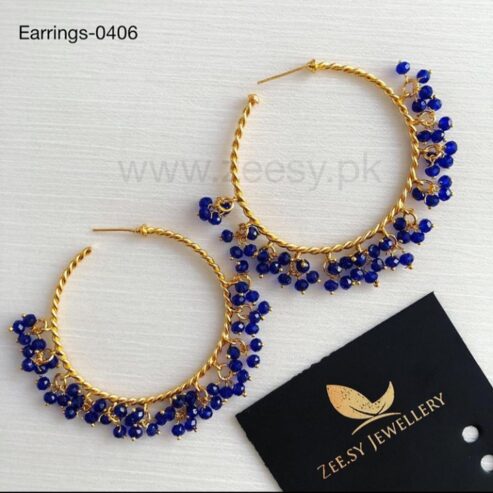 Stylish Gold plated hoop earrings