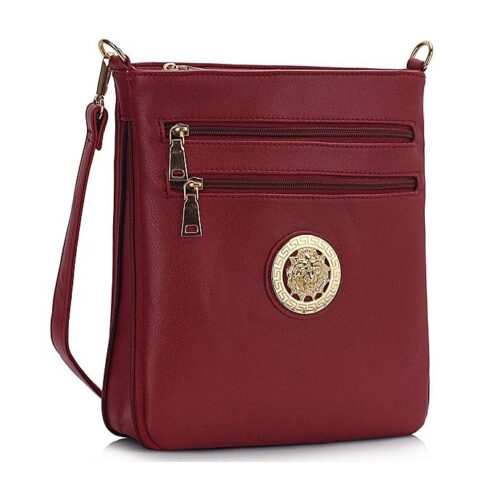 Anna Grace – Crossbody Bag With Adjustable Strap – Burgundy