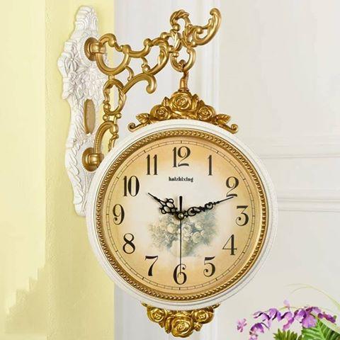 VINTAGE HAIZHIXING DOUBLE SIDED WALL CLOCK