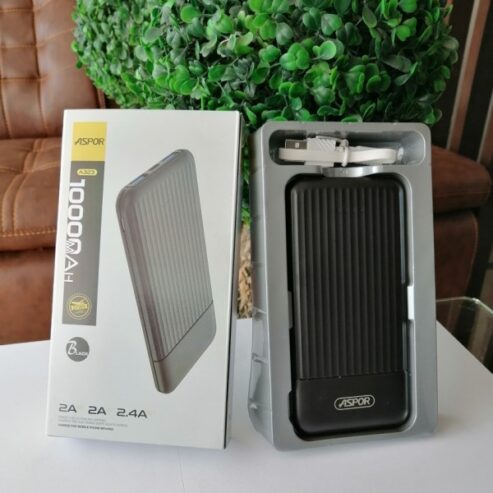 Aspor A323 Power Bank 10000mAh With Fast Charging And Elegant Design