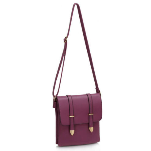 Anna Grace – Crossbody Bag With Adjustable Strap – Purple – LS00470