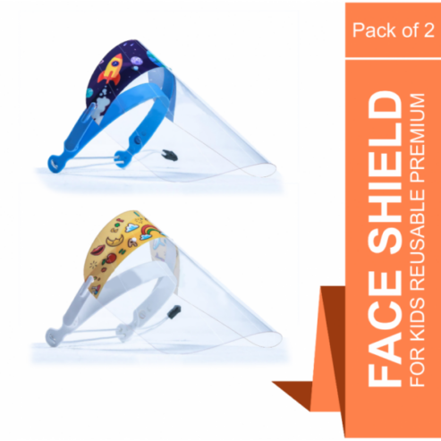 Reusable Premium Face Shield For Kids – Pack Of 2