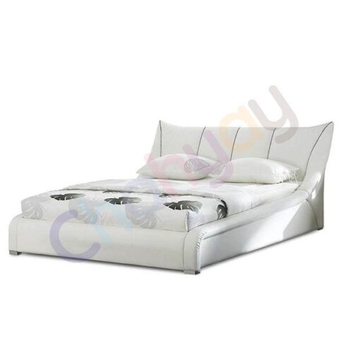 Leatherite King Size Waterbed White