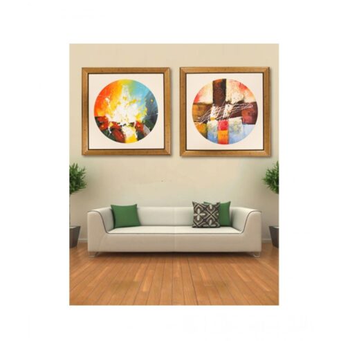 Asaan Buy Artist Made Wall Decor Paintings Golden Pack of 2